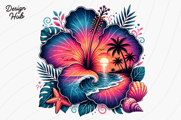 Download Tropical Hibiscus Beach PNG - Png Collection