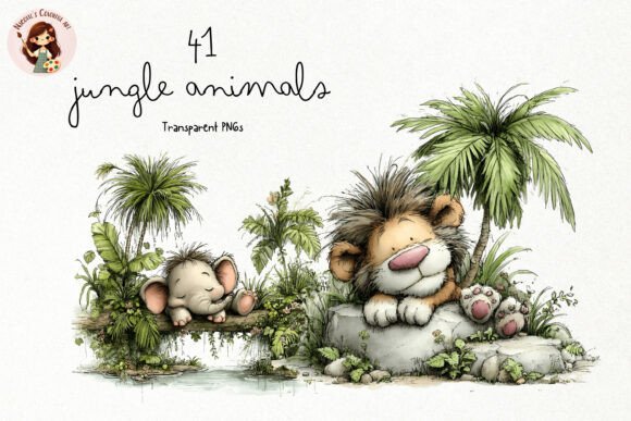 Download Cute Jungle Animals PNG Clipart - Png Collection